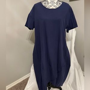 Emery Rose Scoop Neck Asymmetrical Dress